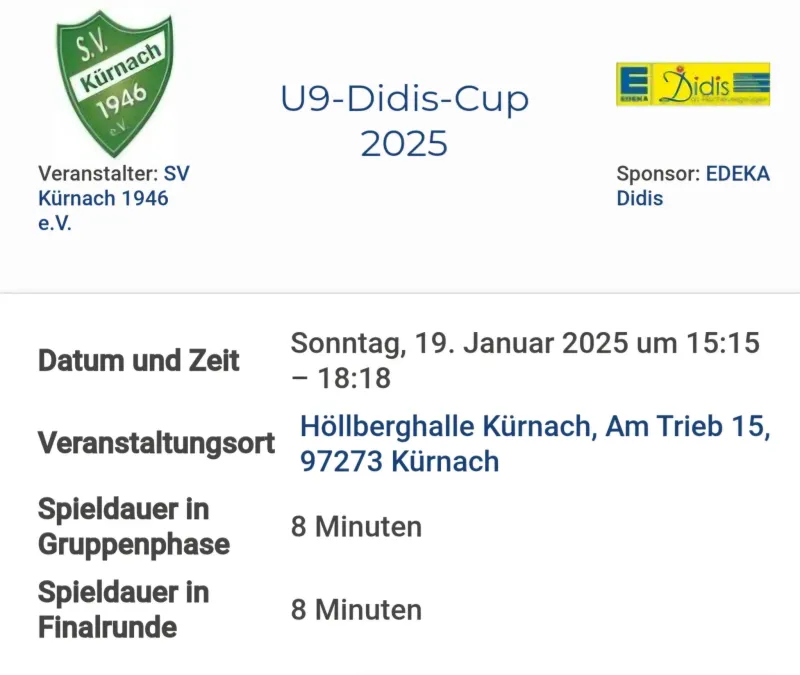 U9 Hallenturnier in Kürnach