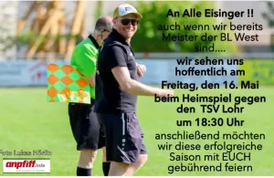 Finales Heimspiel gegen Lohr
